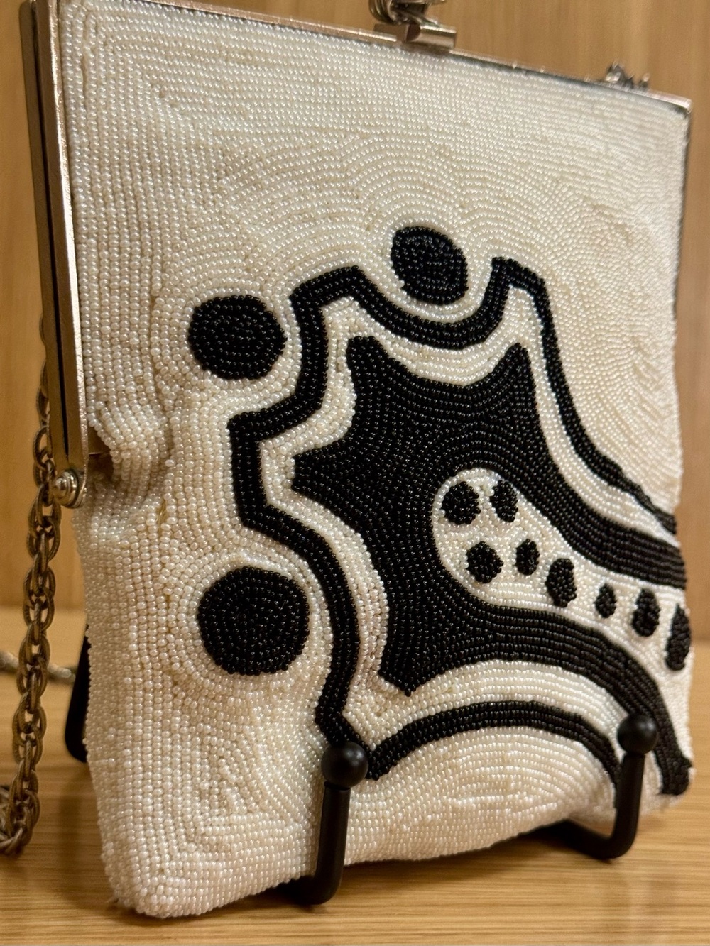 Vintage Beaded Evening Crossbody Bag, Attributed to Pierre Cardin, c. 1960s - Picture 3 of 10